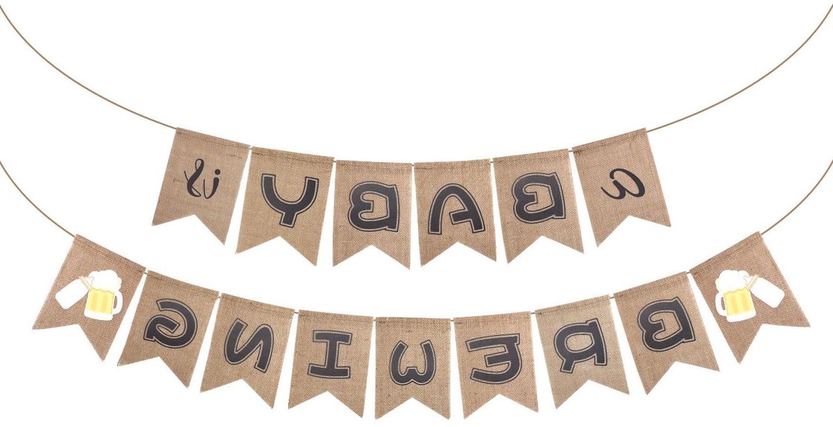JHubers Goods - Viering Baby Geslacht Onthulling Decoratie 1 Set Baby Brewing Party Banner