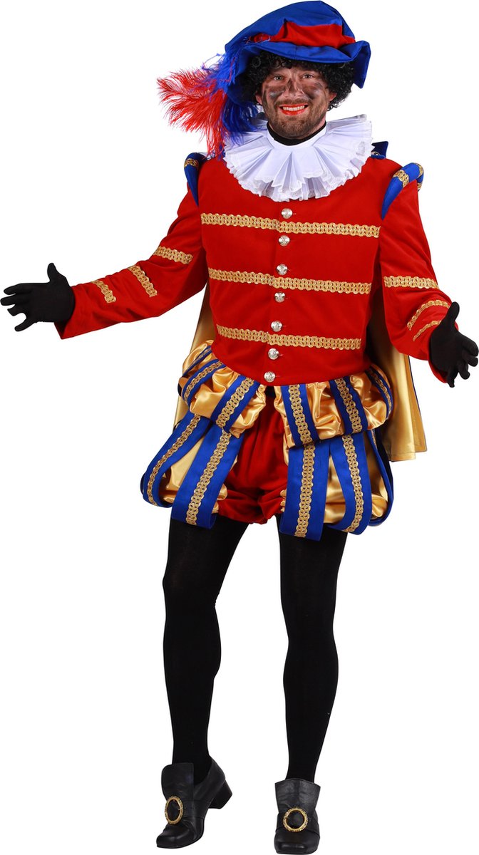 Pieten kostuum Albufeira kleur rood-blauw maat XL