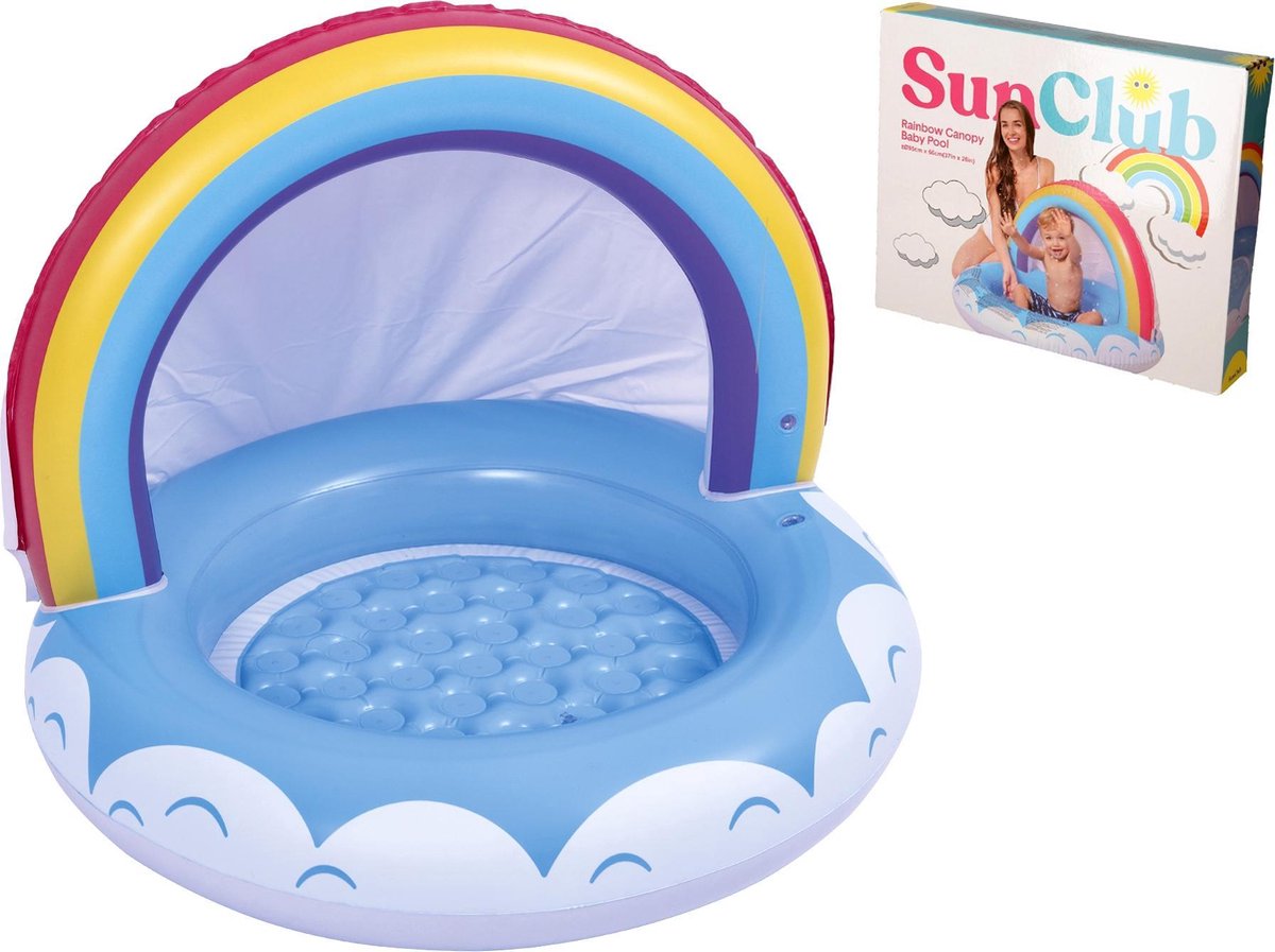 Baby Zwembad 1-3 jaar – Zwembad met regenboog – 95x66cm