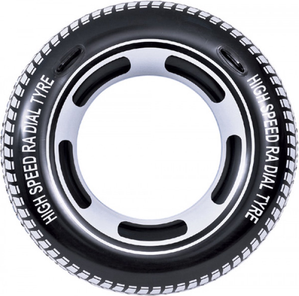 Zwemband Autoband met grepen 120 cm doorsnede - Opblaasbare Drijfstoel Drijvende WaterStoel LoungeStoel WaterHangmat Zwembad Ligbed Luchtbed - Floating Bed - Beach Float - Float LoungeStoel - Drijvende Water Ligstoel - Opblaasbaar