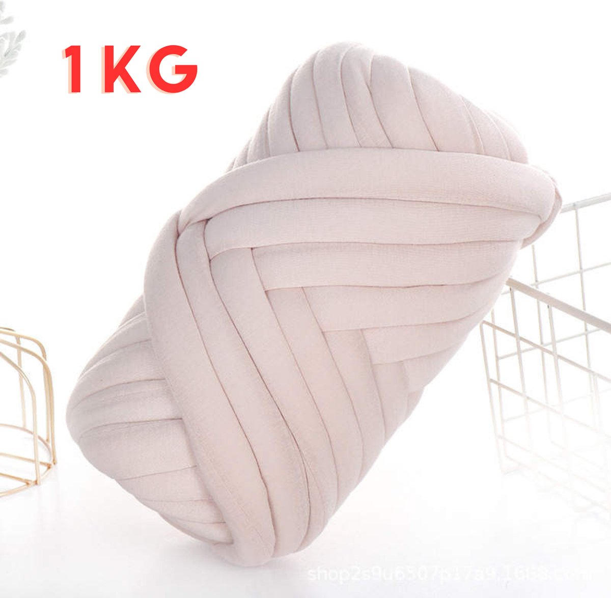 Jinius® - Chunky Wol - Chunky Wool - Chunky Yarn - Chunky Garen - Licht Roze - 1 KG - 1 Kilogram - 2,5 cm Dikte - Handbreien - Garen - Wol