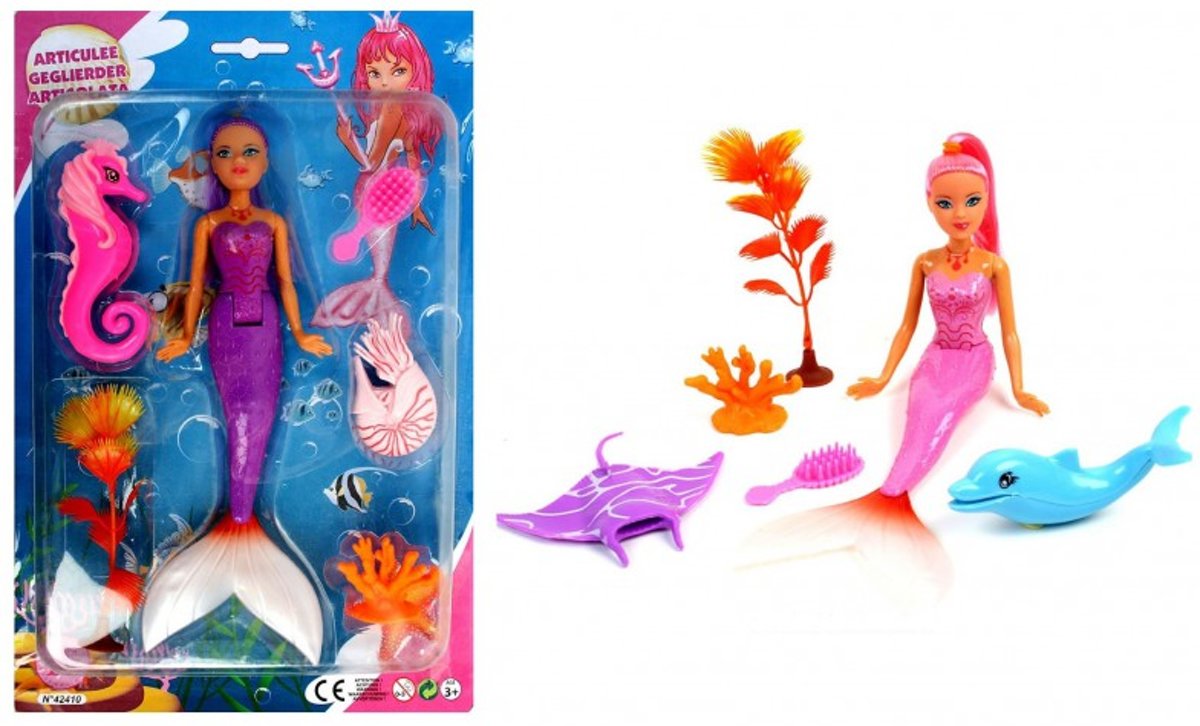 Zeemeermin pop leverbaar in 2 kleuren