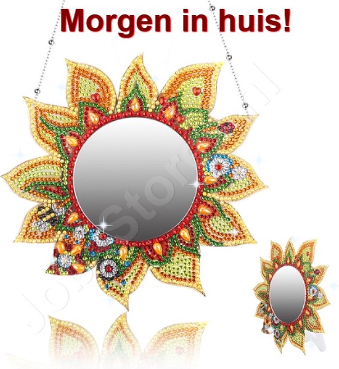 Diamond Painting Spiegel 04 Zon (20cm)