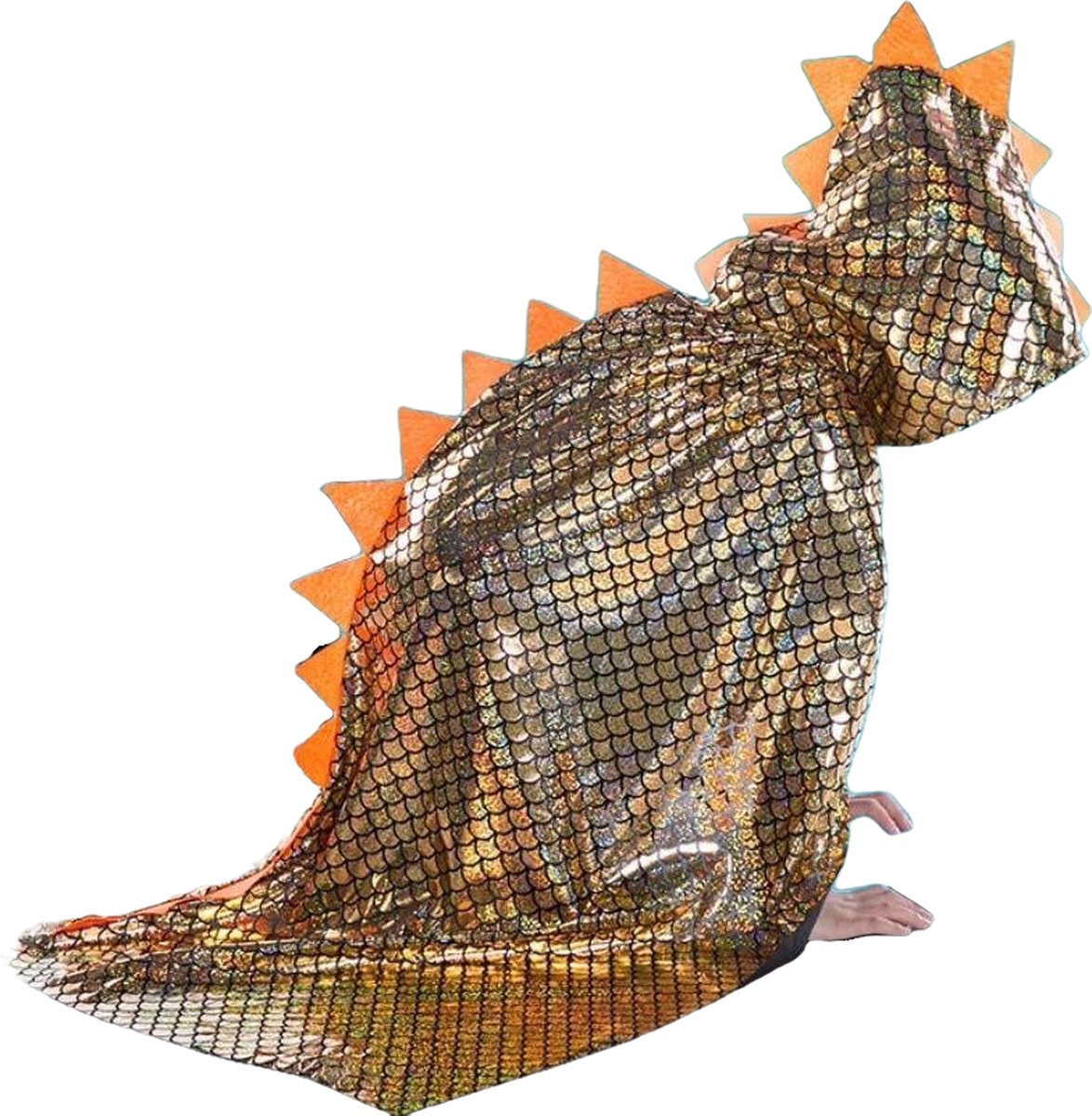 Halloween kostuum voor Kinderen - Volwassenen - Dino pak - Cape - Goud