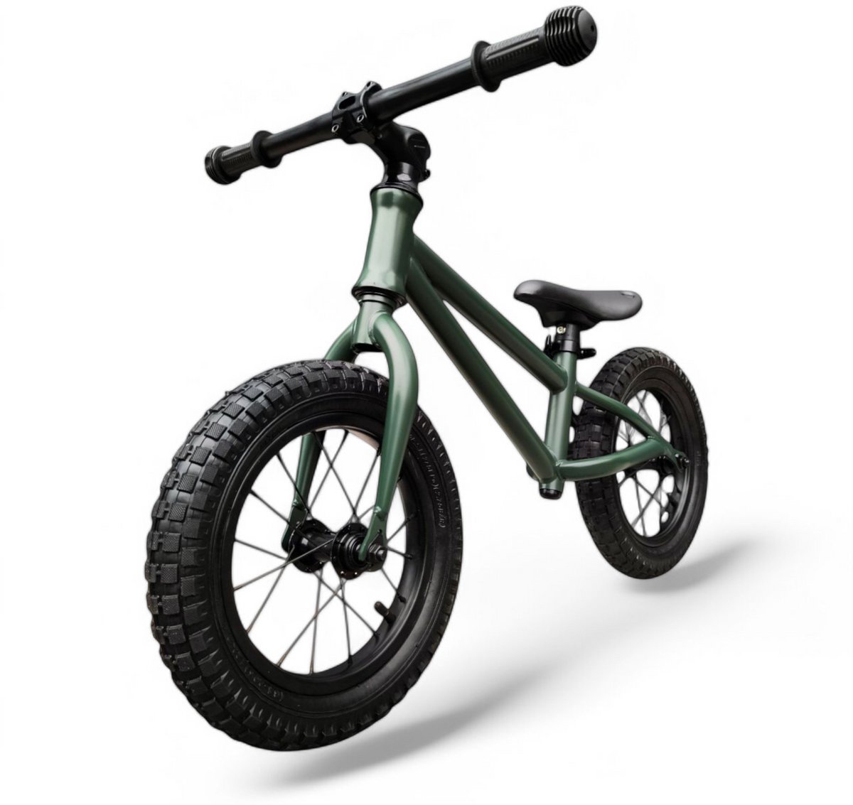 Jobber – Fatbike Loopfiets 2 jaar – Loopfietsen 12inch - Mat Groen