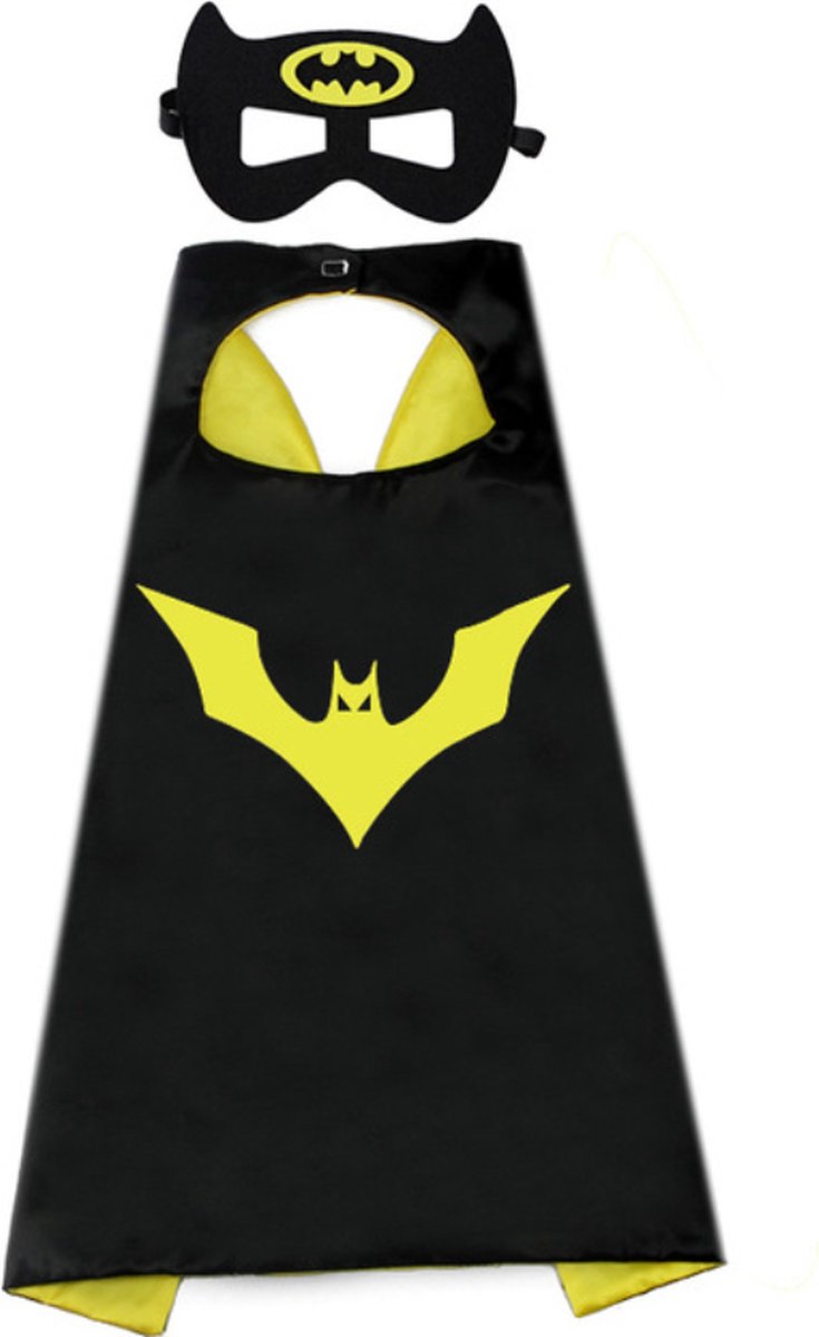 Superheld cape en masker - Batman cape en masker - Kinderen verkleedkleding- Superheld verkleedoutfit - Superheld thema - Vleermuis