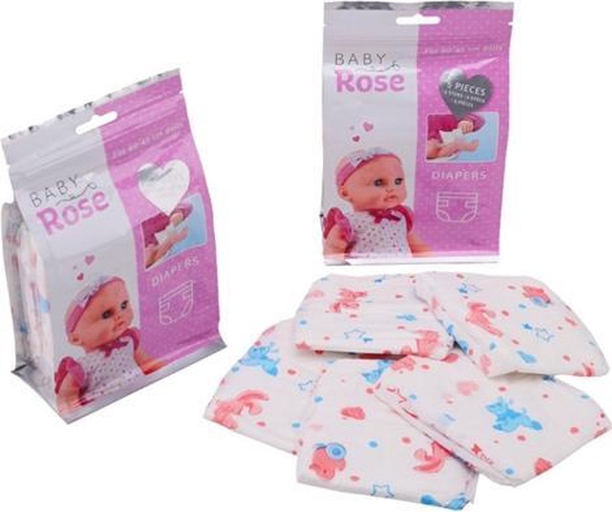 John Toy Baby Rose 5 luiers in zak