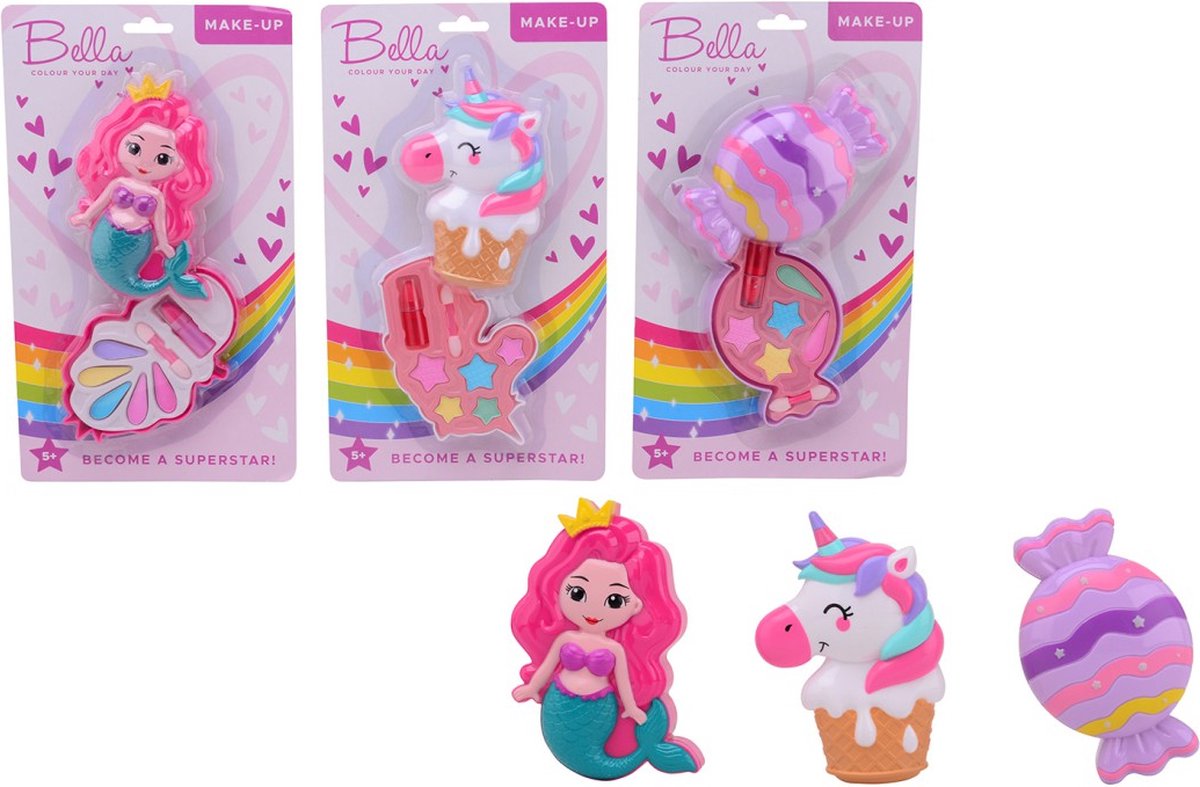 John Toy Bella make-up set op kaart (1 stuk) assorti