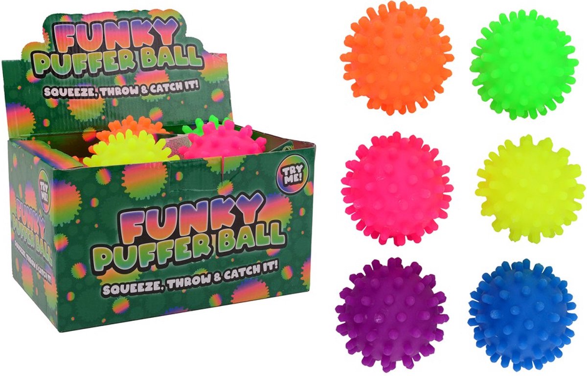 John Toy Puffer mine ball Ø10cm (1 stuk) assorti