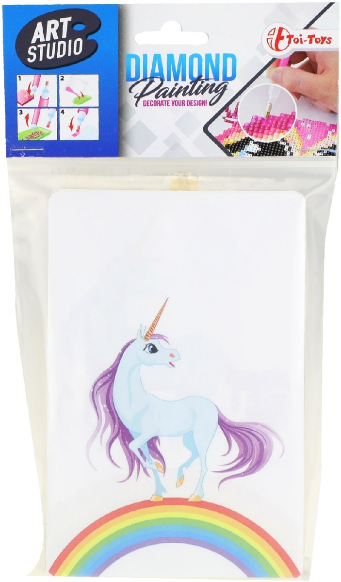Toi-toys Knutselset Diamond Painting Eenhoorn Regenboog 15 X 10 Cm