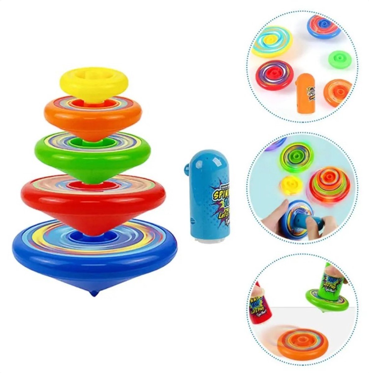Jojofuny Stapelbare Gyro spin Set – Educatief Peuterspeelgoed voor Balans & Coördinatie, Gyroscoop Puzzel Speelgoed, Perfect voor Kinderfeestjes