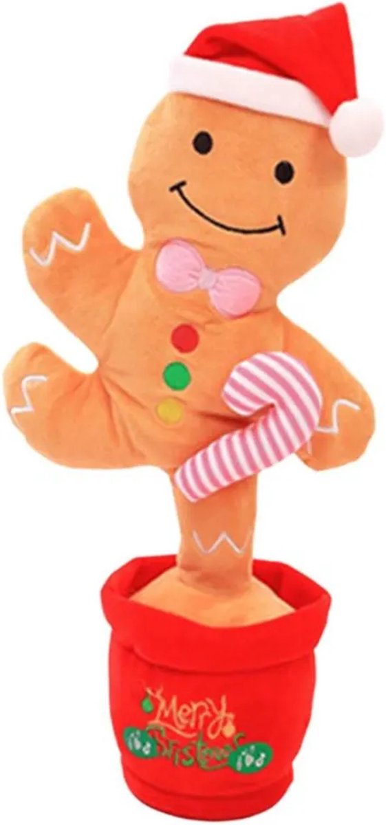 Jojoy - Dansende Gingerbread Man - Pratende Gingerbread Man - Sinterklaas cadeau - Baby Speelgoed - Kerstcadeau - Kinder speelgoed - Kerst geschenk - DANCETKO