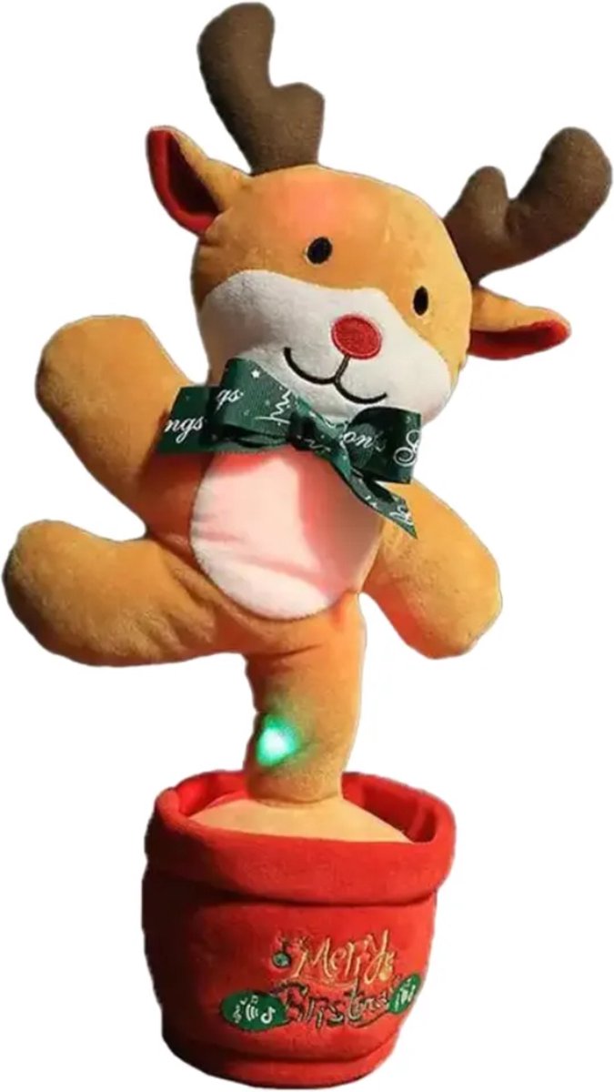 Jojoy - Dansende Rudolf Man - Pratende Rudolf - Sinterklaas cadeau - Baby Speelgoed - Kerstcadeau - Kinder speelgoed - Kerst geschenk - DANCETKO