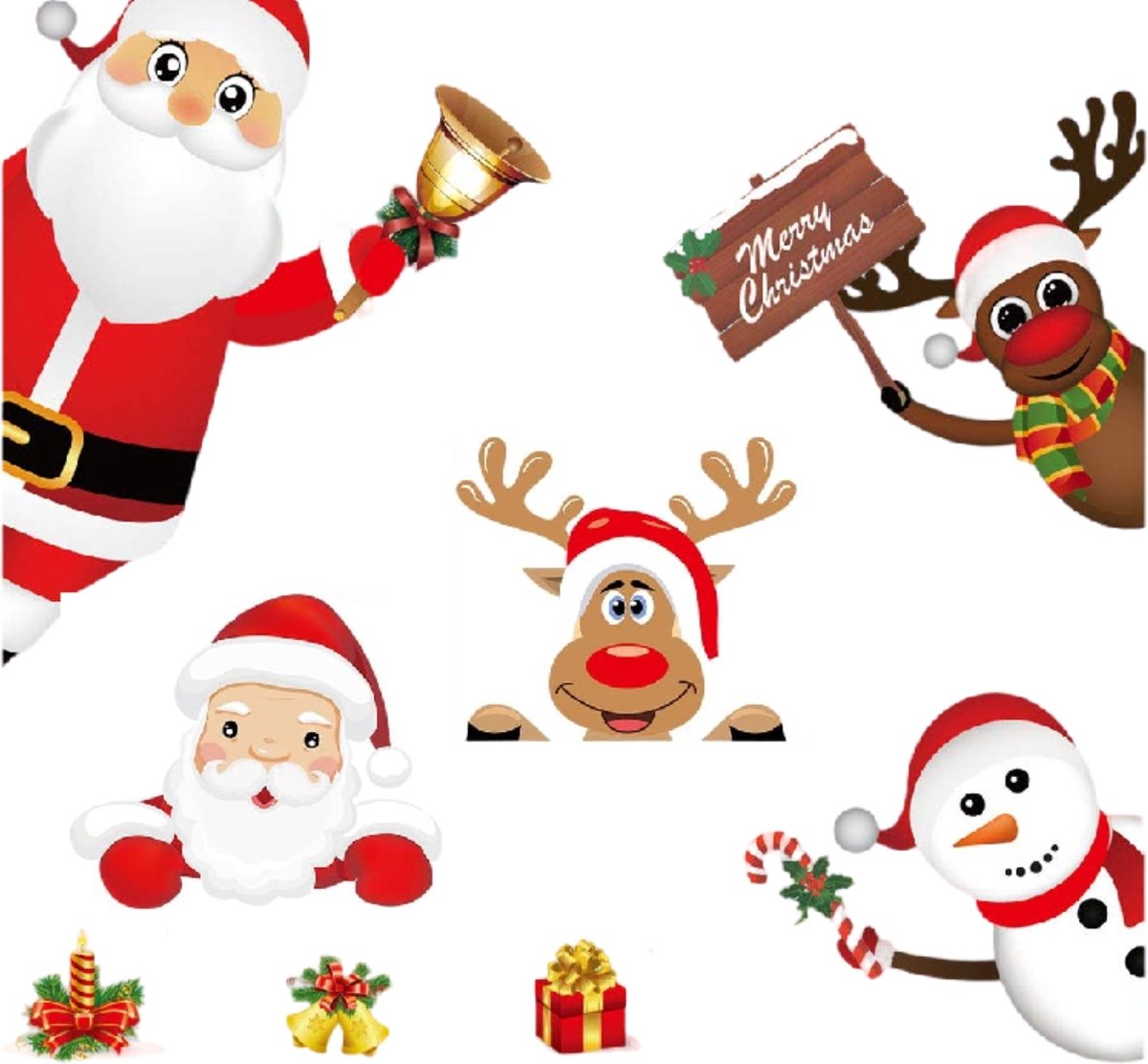 Jojoy - Kerst Raamstickers - Kerststickers - Raamstickers - Raamstickers Kerst - XMASCLINGS