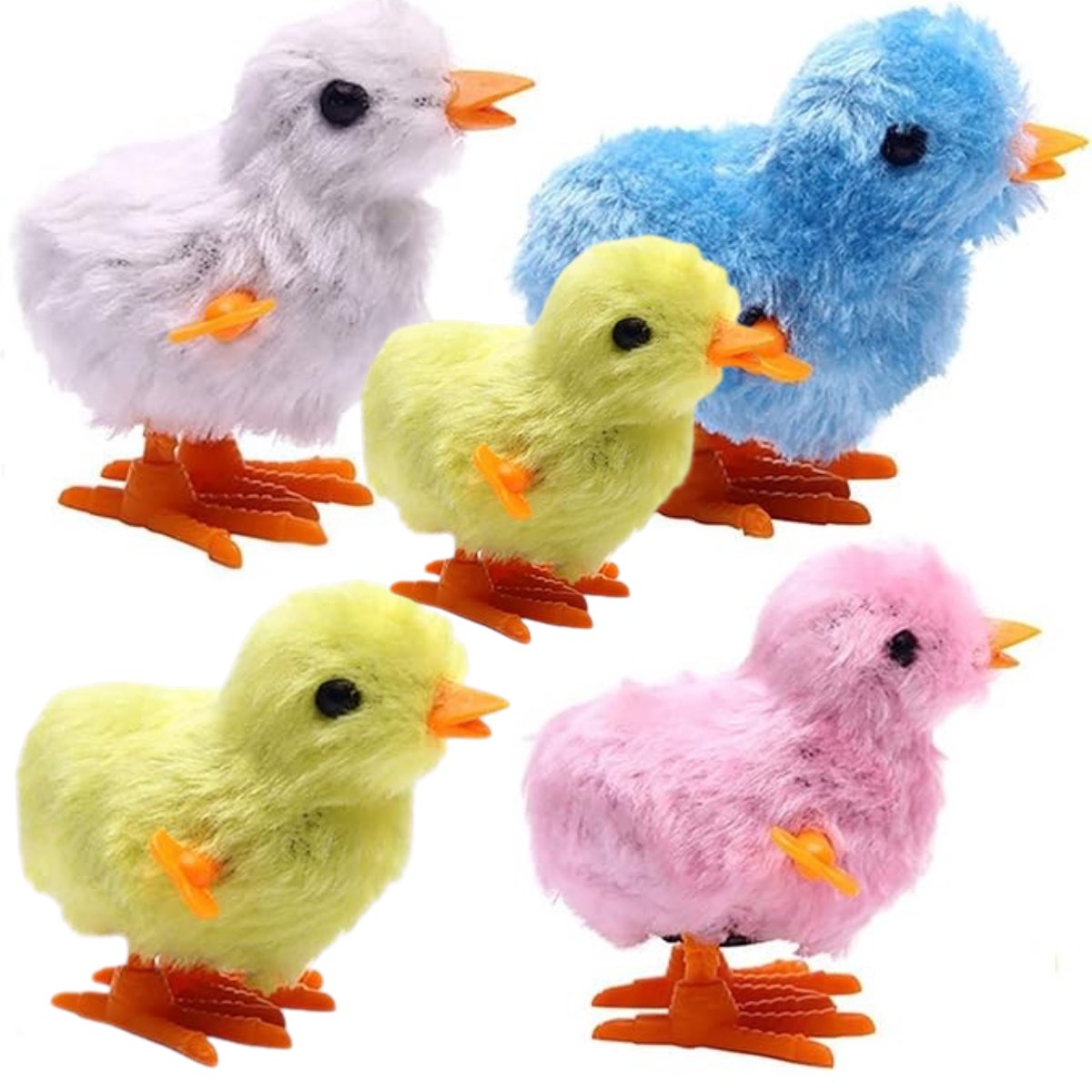 Jojoy - Opwindbaar Kuiken - Speelgoed Kip - Dieren Speelgoed - Opwindbaar Speelgoed - 5 Stuks - CHIKLET