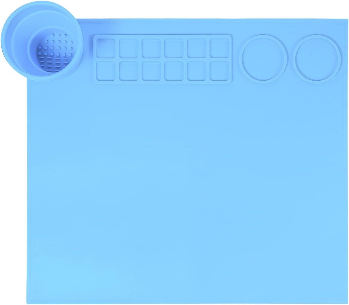 Jojoy - Siliconen Knutselmat - Knutsel Placemat - Siliconenmat - Schildermat - Hobbymat - 38 x 43 cm - Blauw - ARTMAT