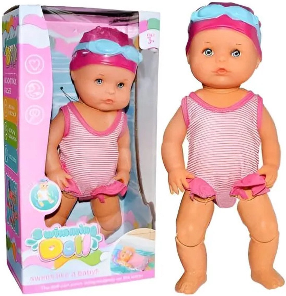 Jojoy Waterdichte Zwempop - Zwemles Speelgoed - Stimuleert Leren Zwemmen voor Kinderen - BUDDYSWIM Betty