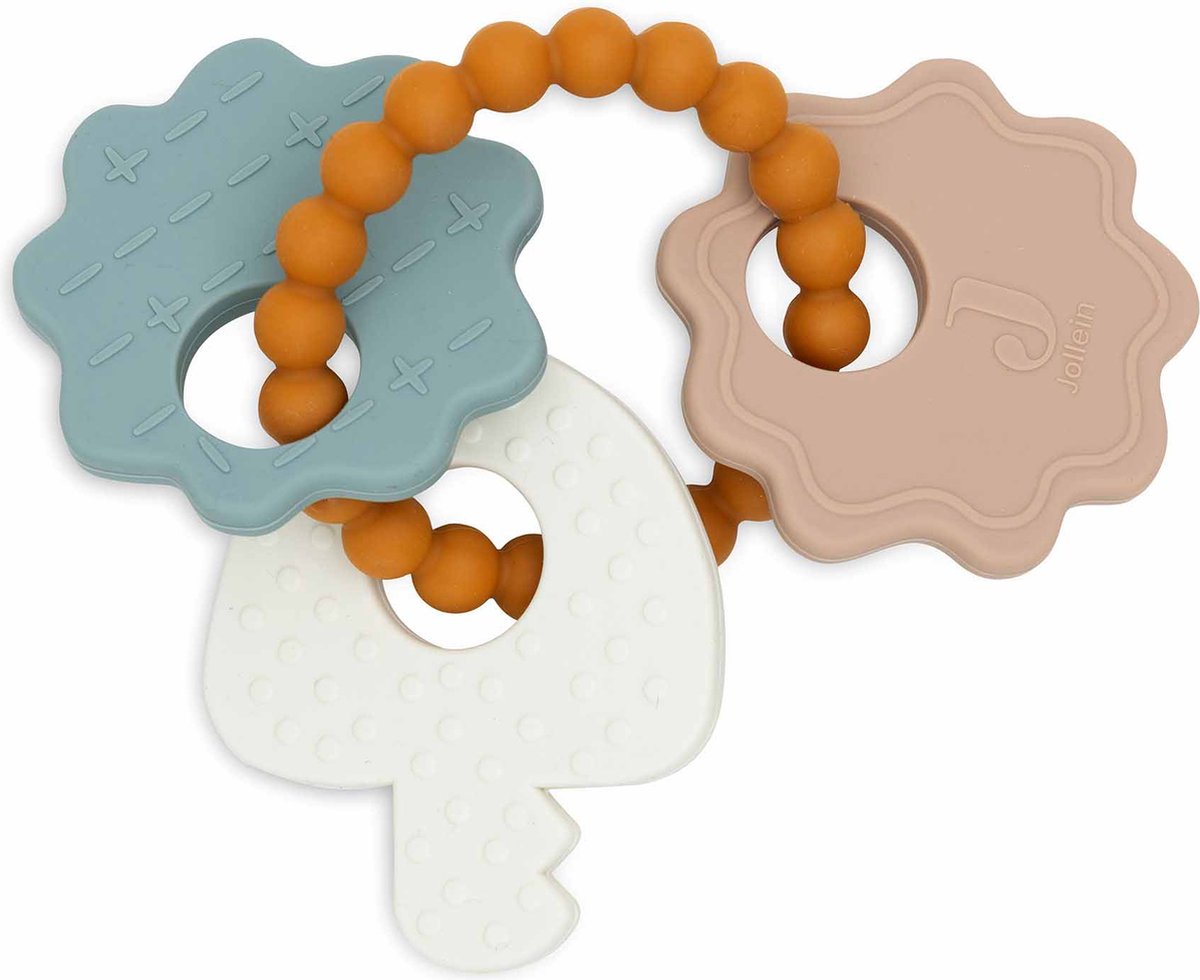 Jollein - Baby Siliconen Bijtring Sleutelbos - Lovely Birds