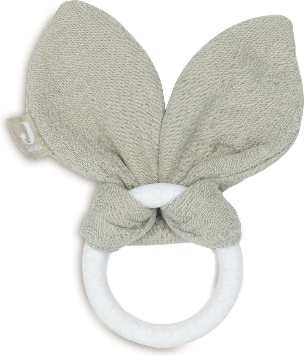 Jollein Bijtring Siliconen Bunny Ears - Olive Green