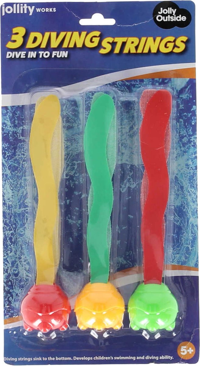 Jolly Outside - Duikslierten - 3 stuks - Duiken - Opduiken - Slierten - Zeewier - Wier - Kleuren - Zinken - Bodemslierten
