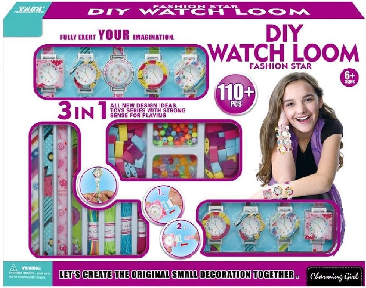 JollyCreative - Horloge Maak Set - 110-delig - Maak je eigen horloge en bandjes