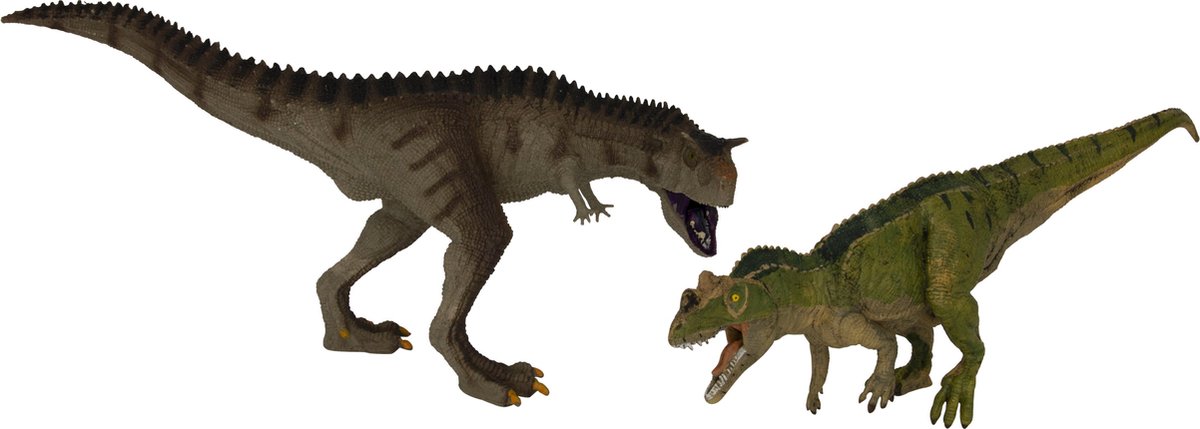 JollyDinos - Allosaurus + Carnotaurus - dinosaurus speelgoed - dinosaurus - Jurassic - 2-pack