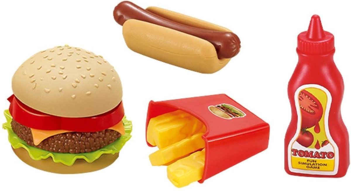 JollyLife - Fastfood set - Speelgoed keuken accessoires - Small - 16 delig
