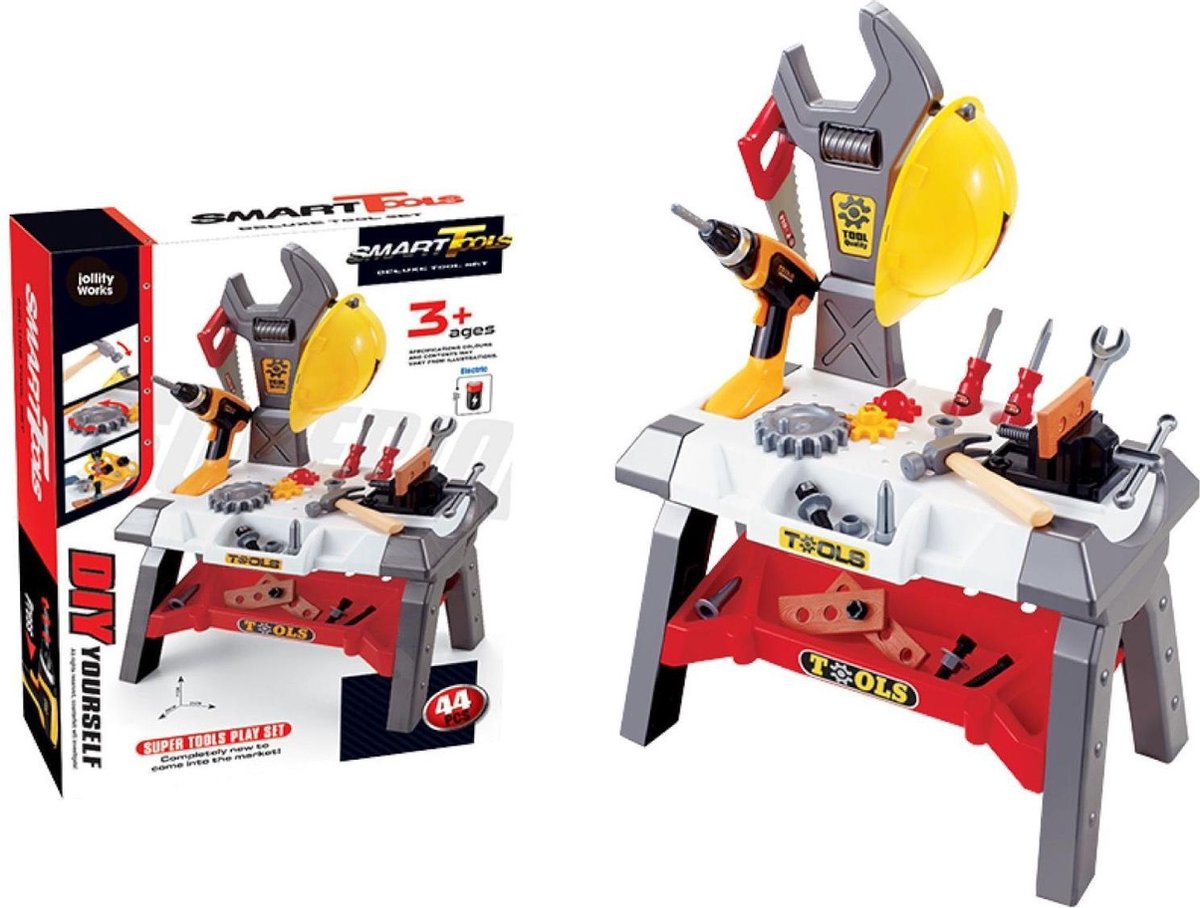 JollyLife - Werkbank - Klussen - Hameren - Repareren - 44 Accessoires