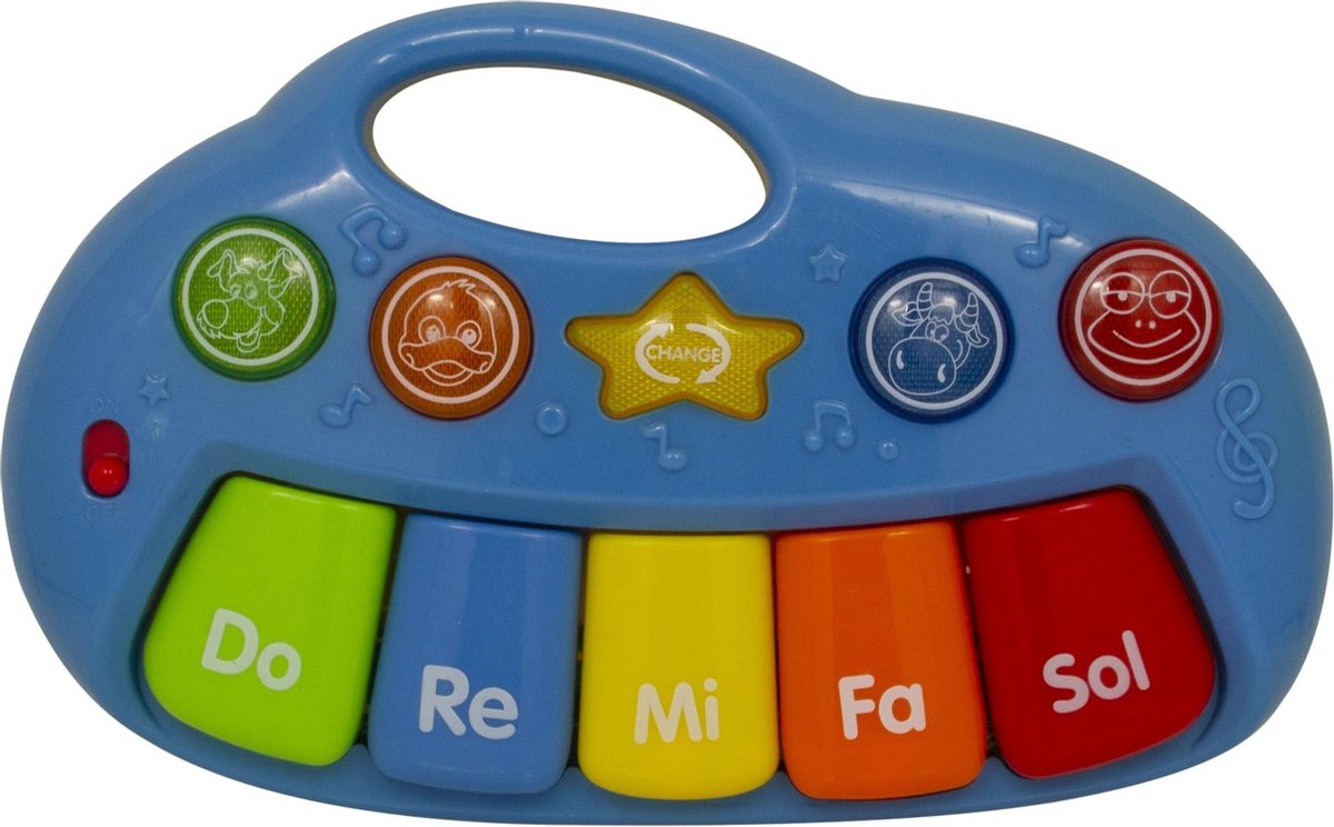JollyToddler - Elektronisch Keyboard - Geluid - Licht - Blauw