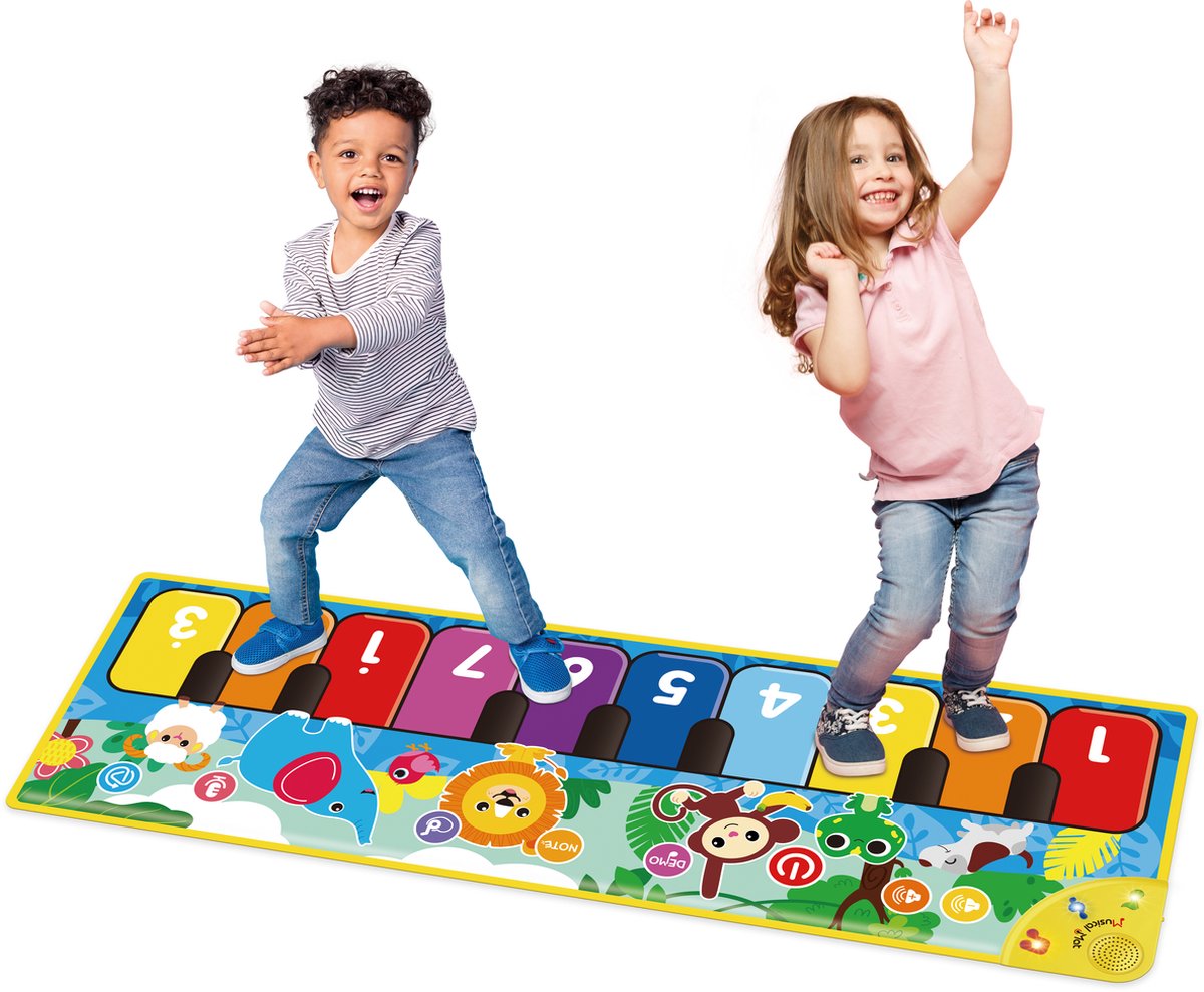 JollyToddler - Piano Blanket - Piano Kleed - Peuters - Baby - Muziek - Kleed - Dieren - Geluiden - Speelkleed