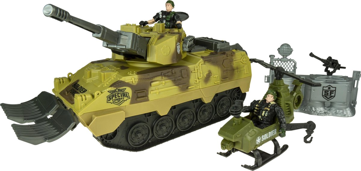 Leger Special Combat set helicopter, tank en 2 soldaten