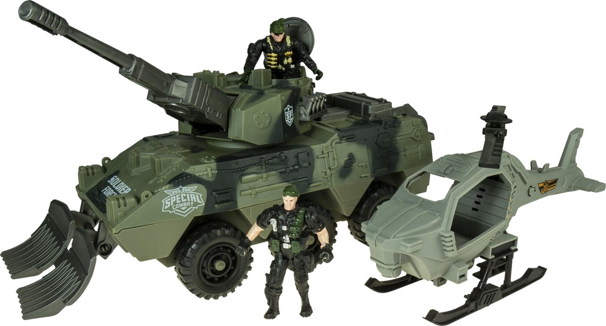 Leger Special Combat set leger helicopter, tank en 2 soldaten