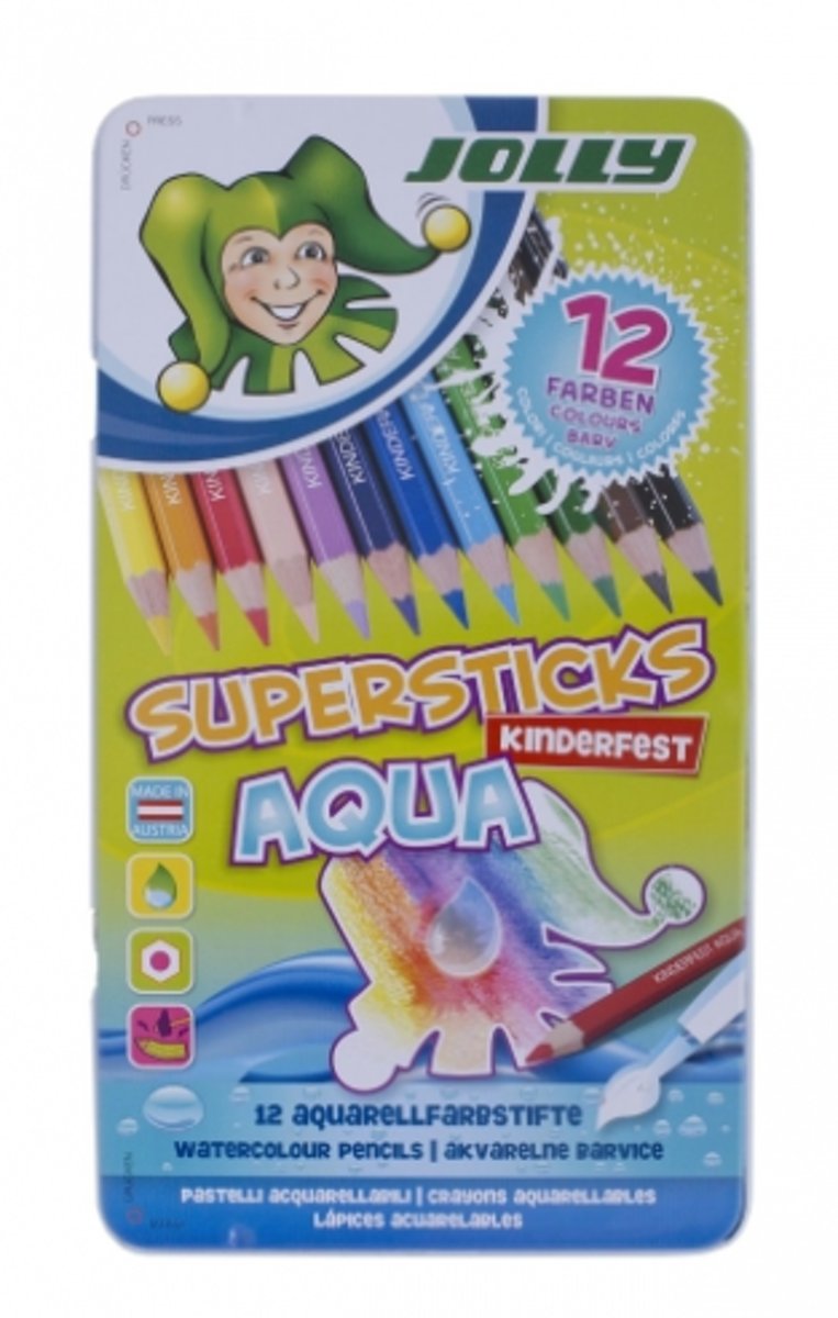 Jolly Supersticks Aqua Aquarelpotloden 12 stuks