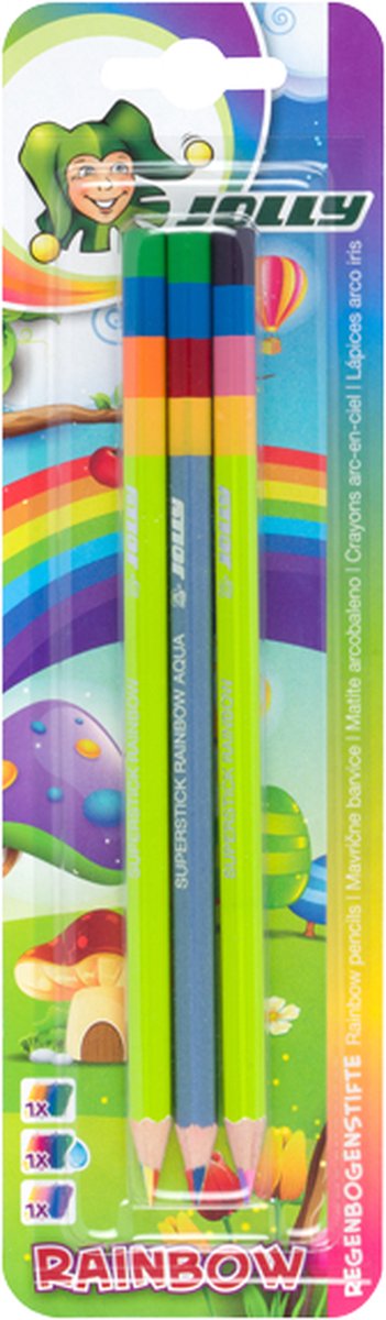 Jolly Supersticks Kleurpotloden Regenboog 3 stuks