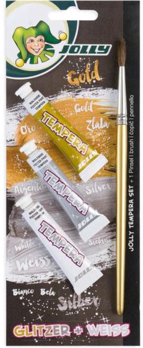 Jolly Tempera Verf Metallic Set 3 stuks