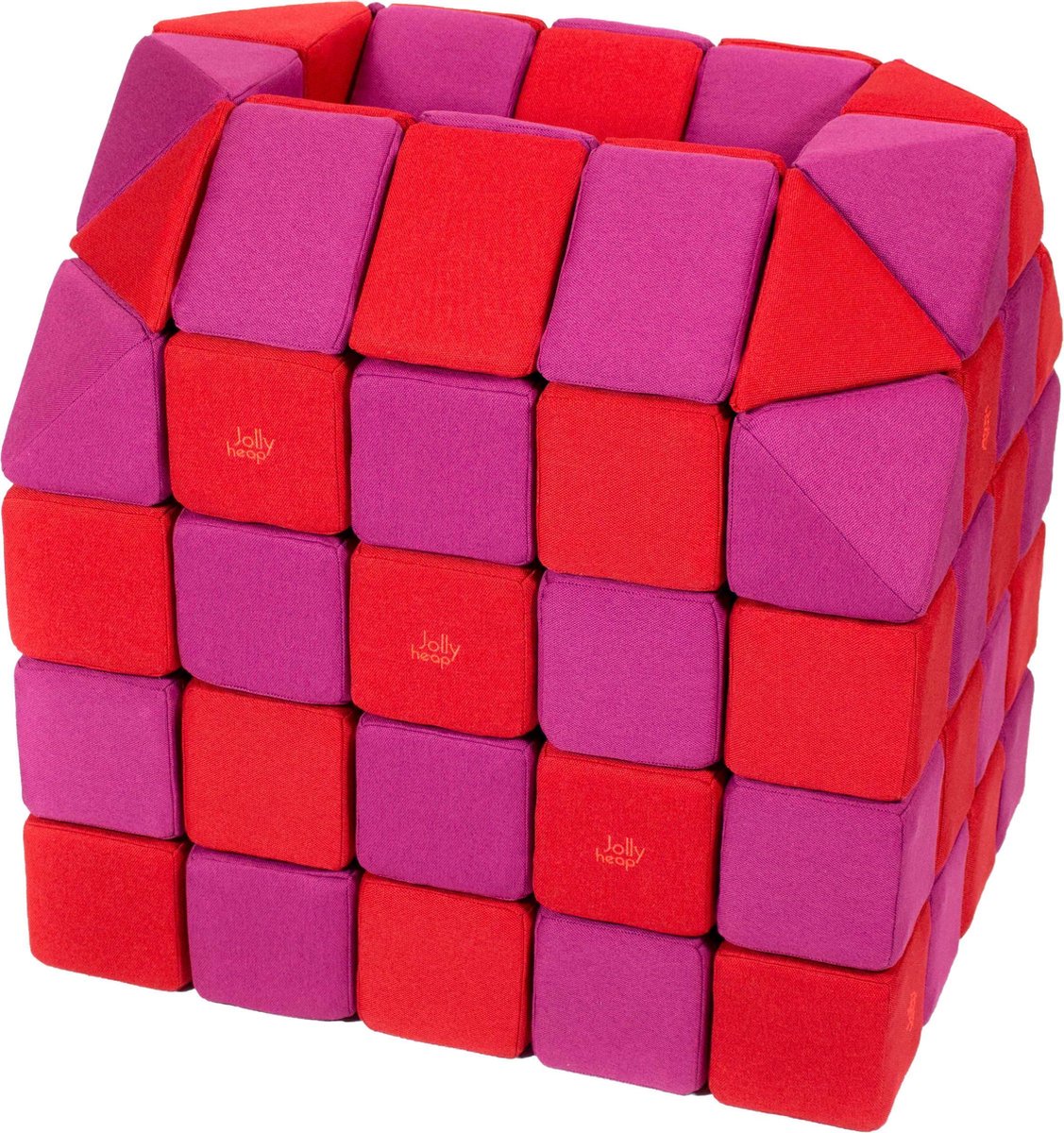 Magnetische blokken  ® - Magnetic blocks - blokken - educatief speelgoed - roze/rood