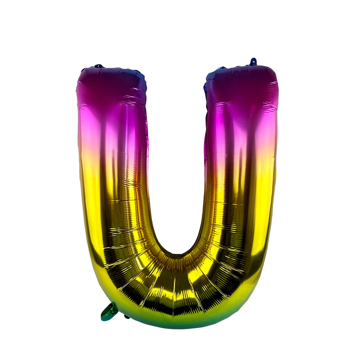 Folieballon Letter U Yummy Gummy Rainbow 34 Inch / 86 Cm