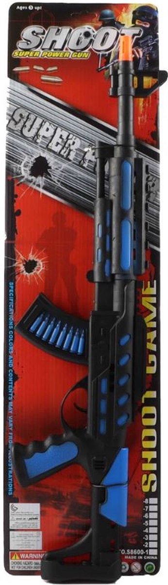 JonoToys Speelgoed geweer - politie/ soldaten - met geluid - 62 cm - leger geweer - speelgeweer