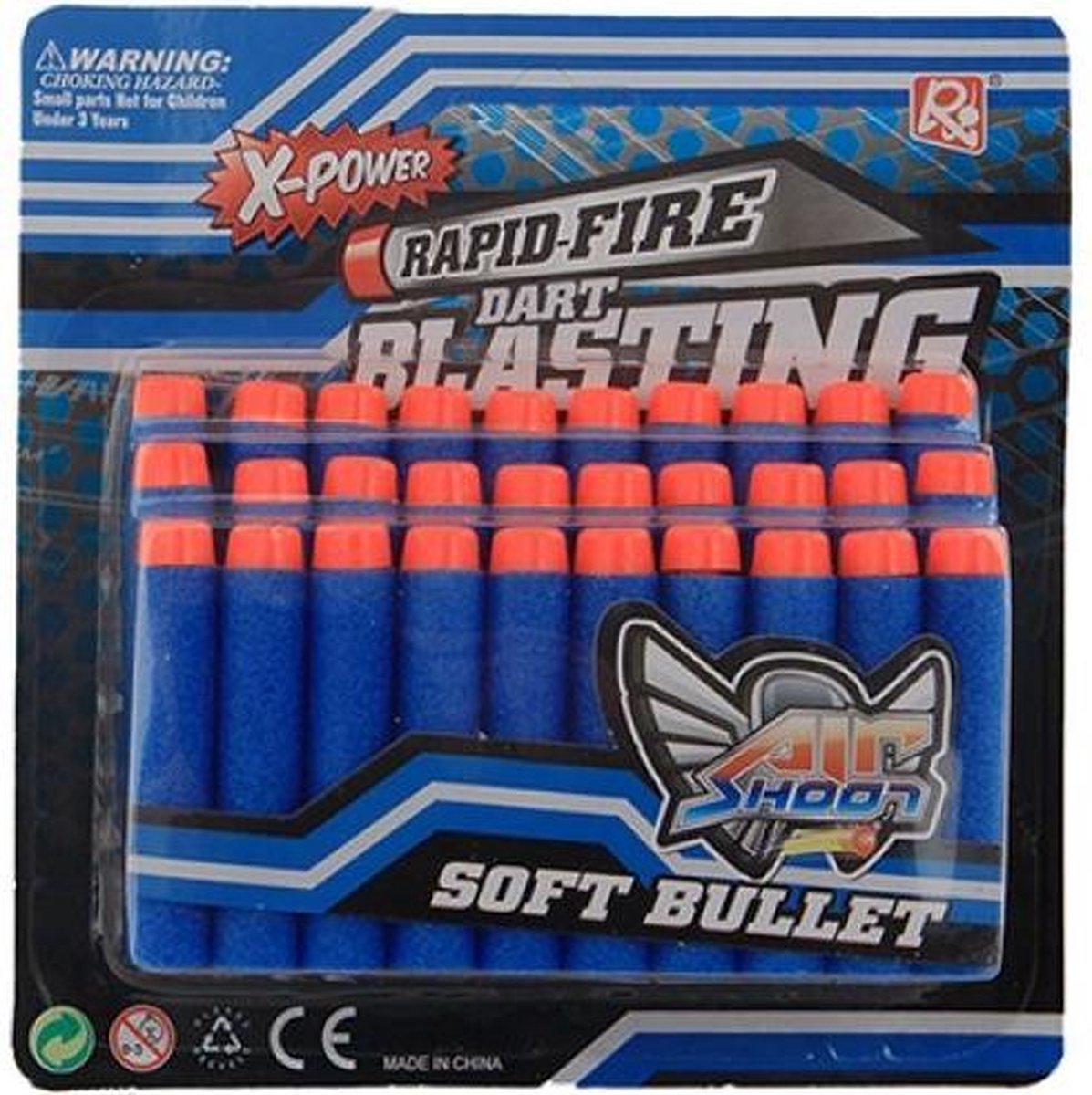   Navulling Bullit Refill Foam Oranje/blauw 30-delig