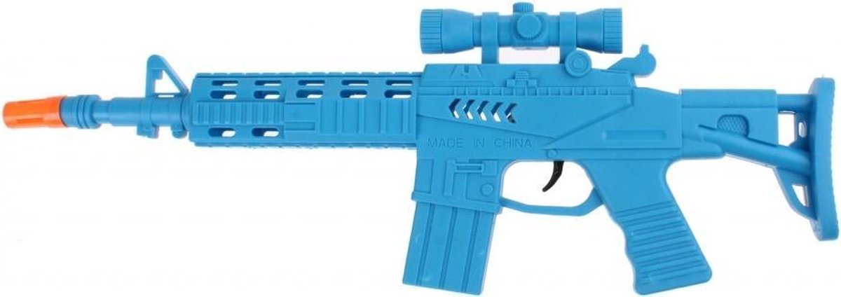ratelgeweer 40 cm blauw