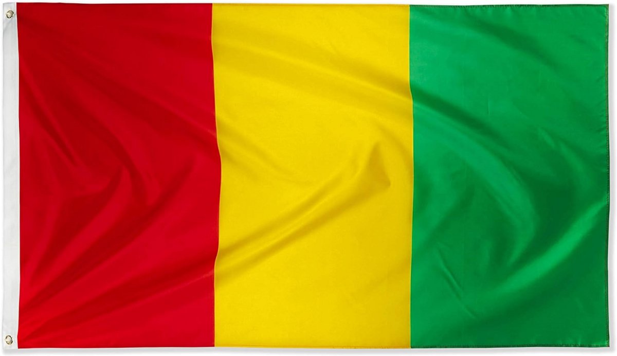 Vlag Guinea Conakry - 90x150 cm - Guinese vlag - Met ophangringen - Flag Guinea - Jonyx