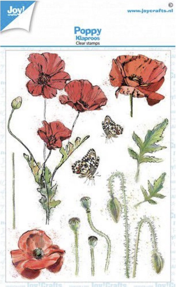 Joy! Crafts Clearstamp - Klaprozen A6 (04-22)-Stempel-Kaarten maken-Scrapbook-DIY