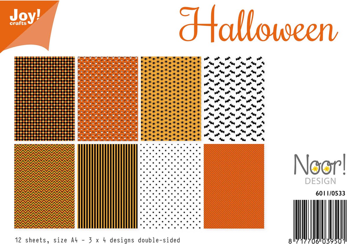Joy!Crafts Papierset - A4 - 3x4 tweezijdige designs - Halloween