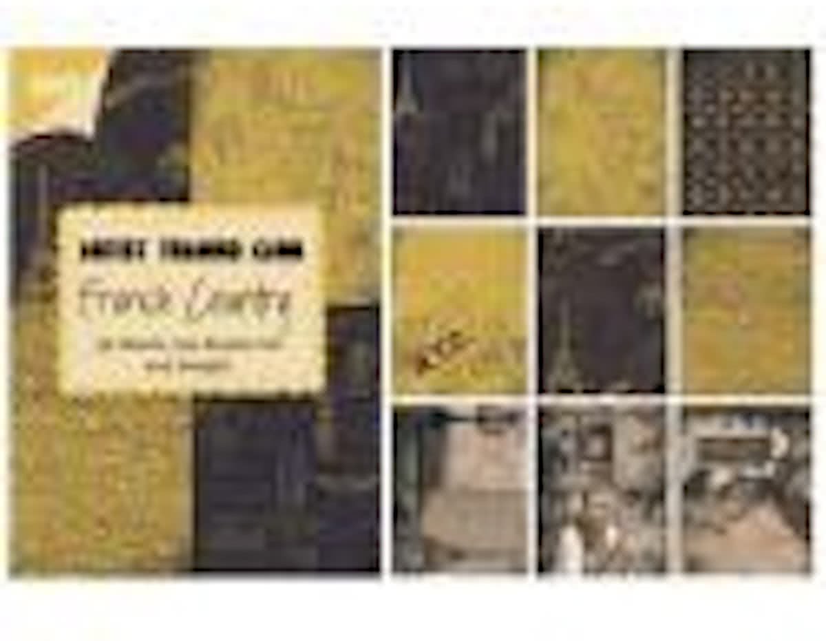 Papierblokje trading card, pocketletter/atc French country 85 x 60 mm 36 sheets 4 x 9 designs