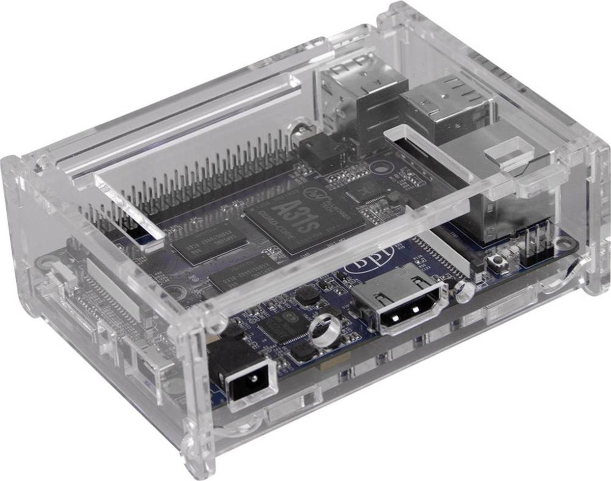 Joy-it BananaPIM2-Case1 SBC-behuizing Geschikt voor serie: Banana Pi Transparant