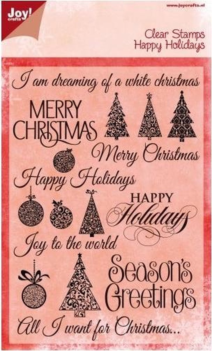 Joy! crafts - Noor! Design - Clearstamp - Happy Holidays - 6410/0118