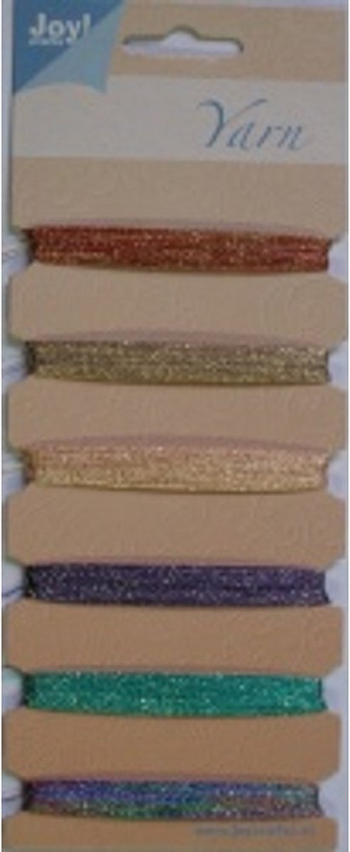 Joy! crafts Borduurgarenset - bruin - groen - paars 6300/0102- Metal effects 6x25mtr - 7 - 12