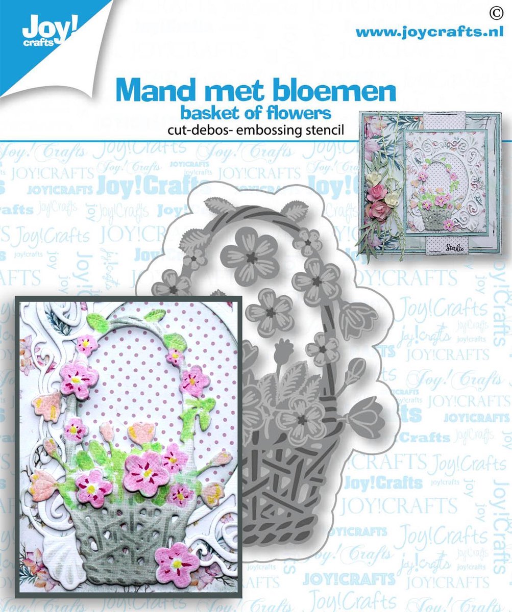 Joy!Crafts Stencil - Stans-embos-debosmal Mand met bloemen
