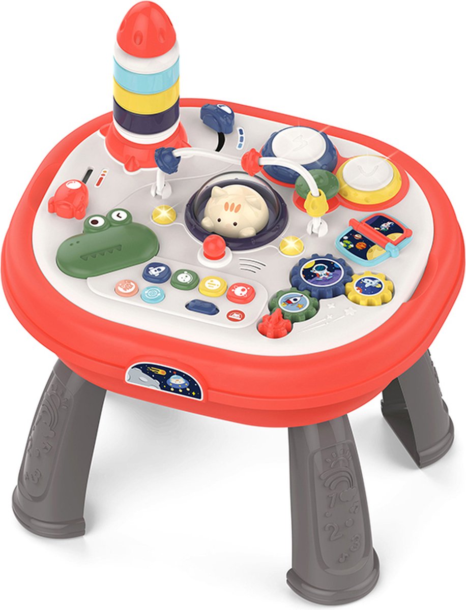 Speeltafel baby 2 in 1 - Bouwtafel met 90 bouwblokken - Activiteitentafel - Interactief en educatief speegoed