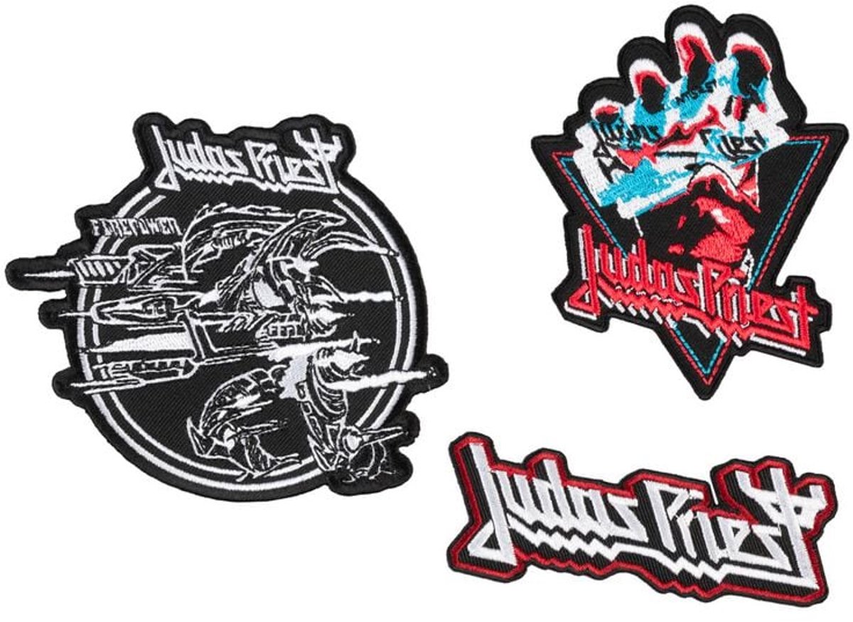 Judas Priest Patches 3er-Set Judas Priest Unisex Patch - Neutraal - Standard
